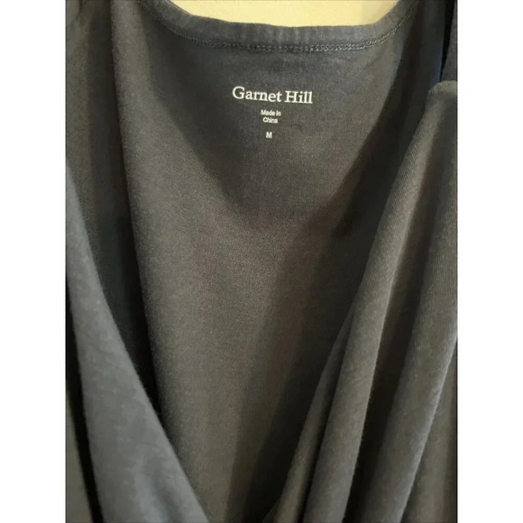 Garnet Hill Womens M Midi Dress Soft Knit Gray Sleeveless Career Casual Workwear - Picture 4 of 11